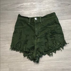 Forest Green Booty Shorts
